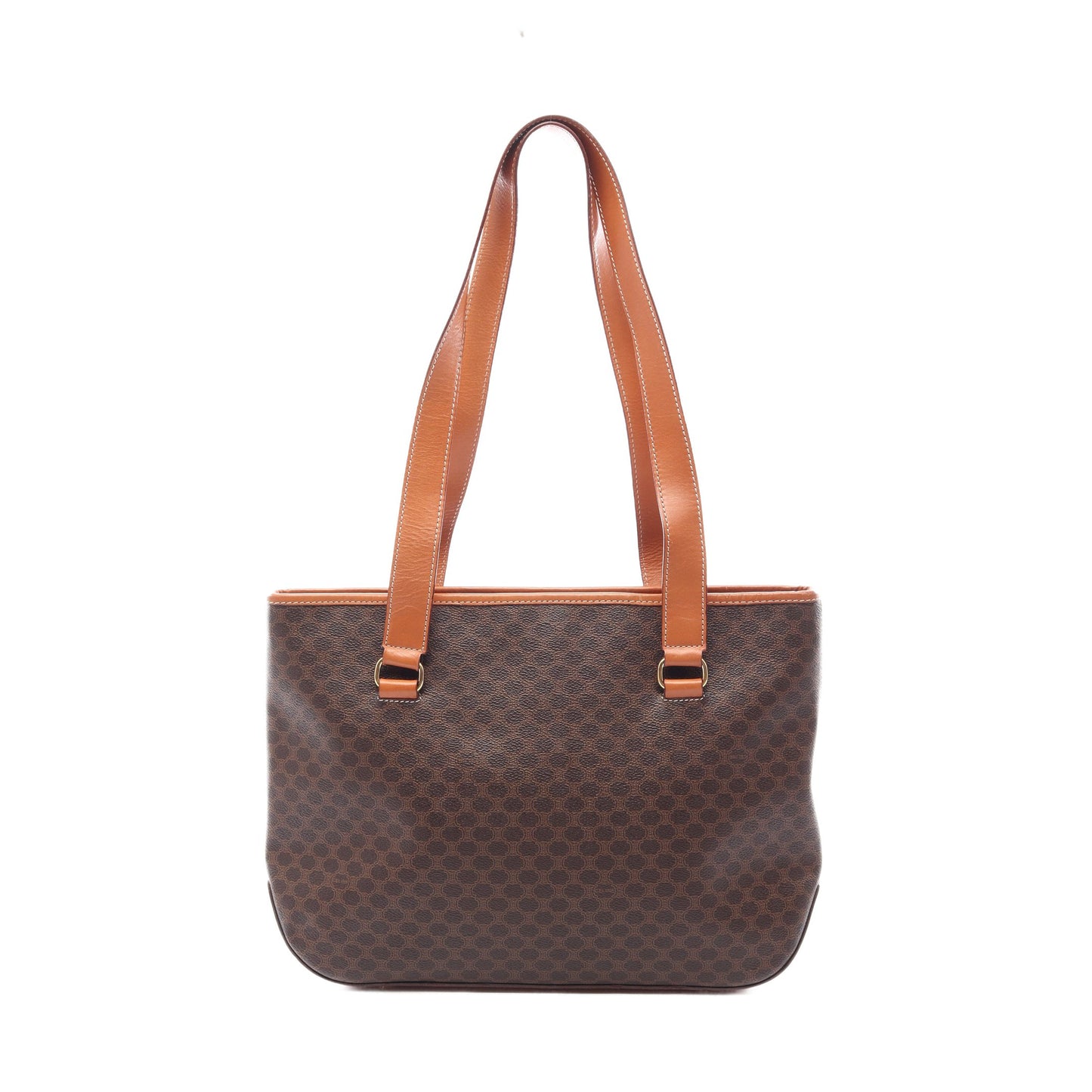 マカダム ショルダーバッグ トートバッグ PVC レザー ダークブラウン ブラウン セリーヌ バッグ CELINE