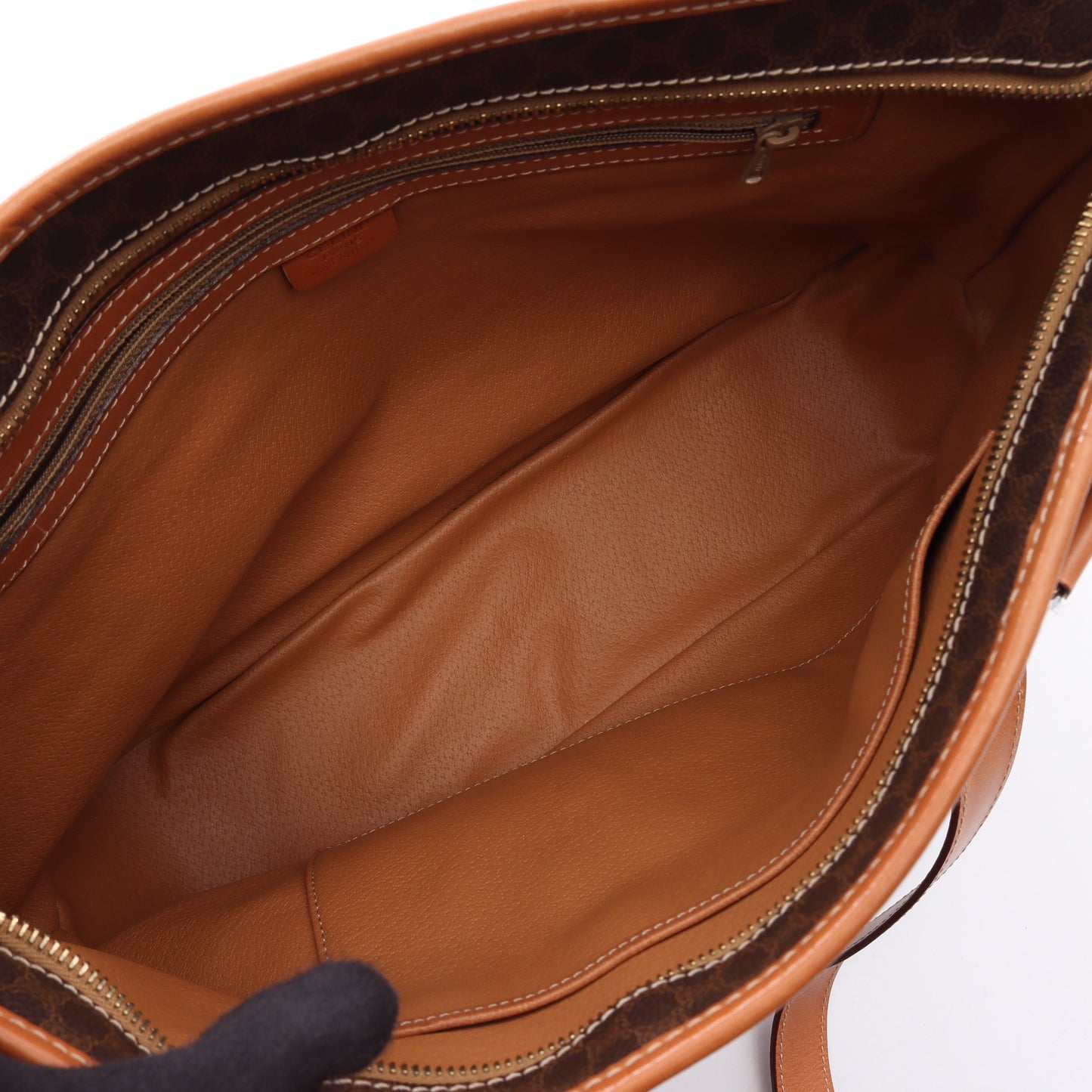 マカダム ショルダーバッグ トートバッグ PVC レザー ダークブラウン ブラウン セリーヌ バッグ CELINE