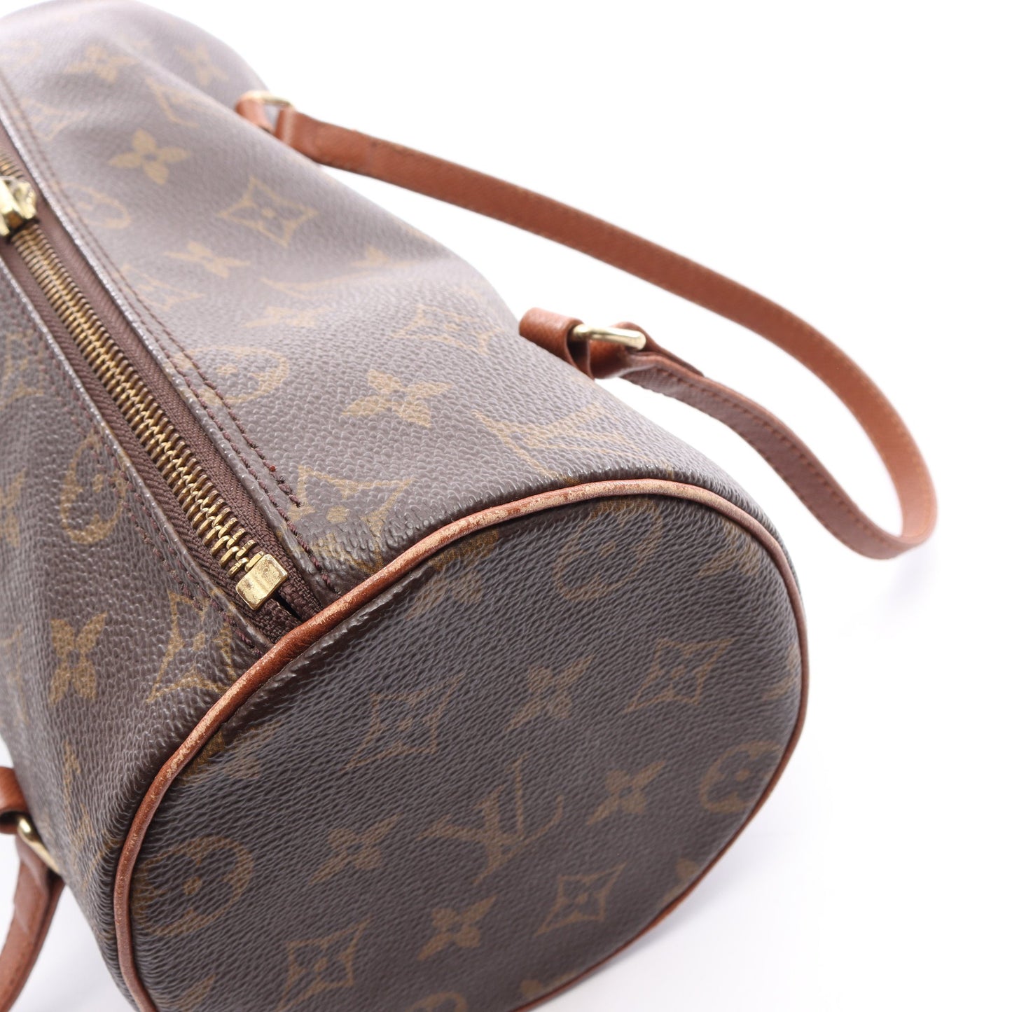 パピヨン26 モノグラム ハンドバッグ PVC レザー ブラウン ルイヴィトン バッグ LOUIS VUITTON