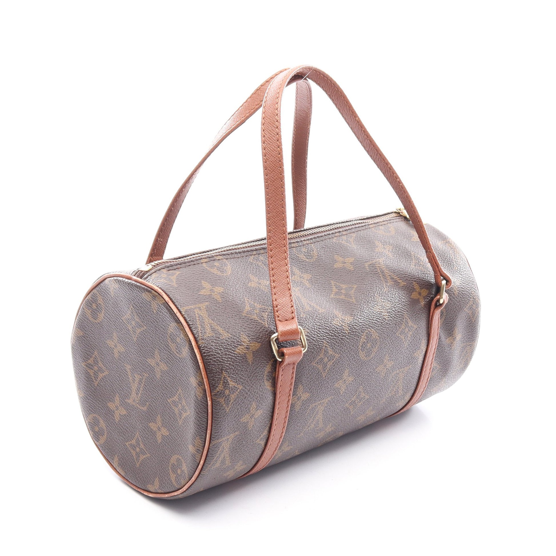 パピヨン26 モノグラム ハンドバッグ PVC レザー ブラウン ルイヴィトン バッグ LOUIS VUITTON