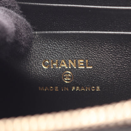 マトラッセ バニティバッグ 2WAY チェーンショルダーバッグ ラムスキン ブラック ゴールド金具 シャネル バッグ CHANEL