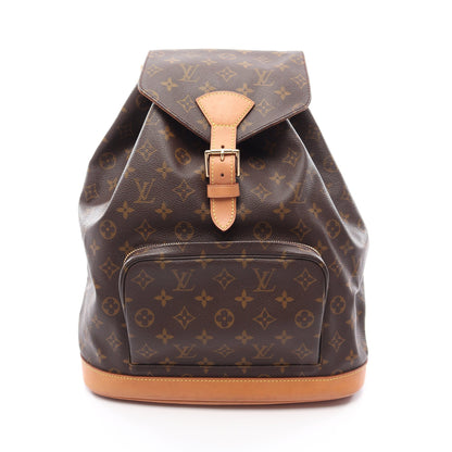 モンスリGM モノグラム バックパック リュックサック PVC レザー ブラウン ルイヴィトン バッグ LOUIS VUITTON