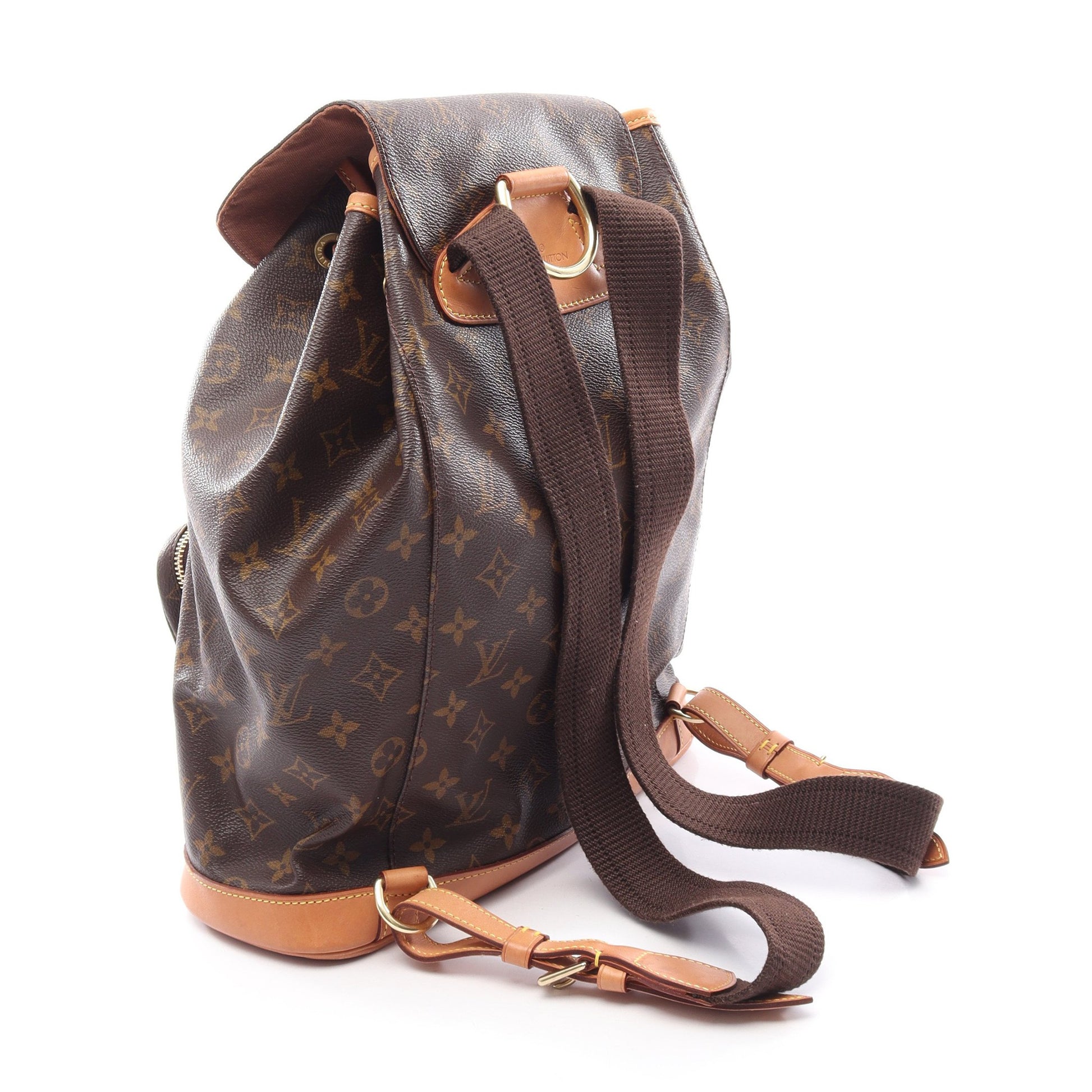モンスリGM モノグラム バックパック リュックサック PVC レザー ブラウン ルイヴィトン バッグ LOUIS VUITTON