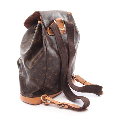 モンスリGM モノグラム バックパック リュックサック PVC レザー ブラウン ルイヴィトン バッグ LOUIS VUITTON