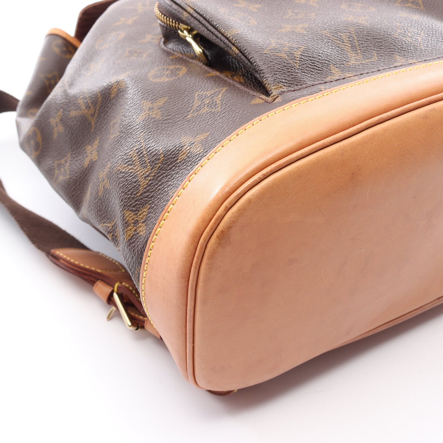 モンスリGM モノグラム バックパック リュックサック PVC レザー ブラウン ルイヴィトン バッグ LOUIS VUITTON