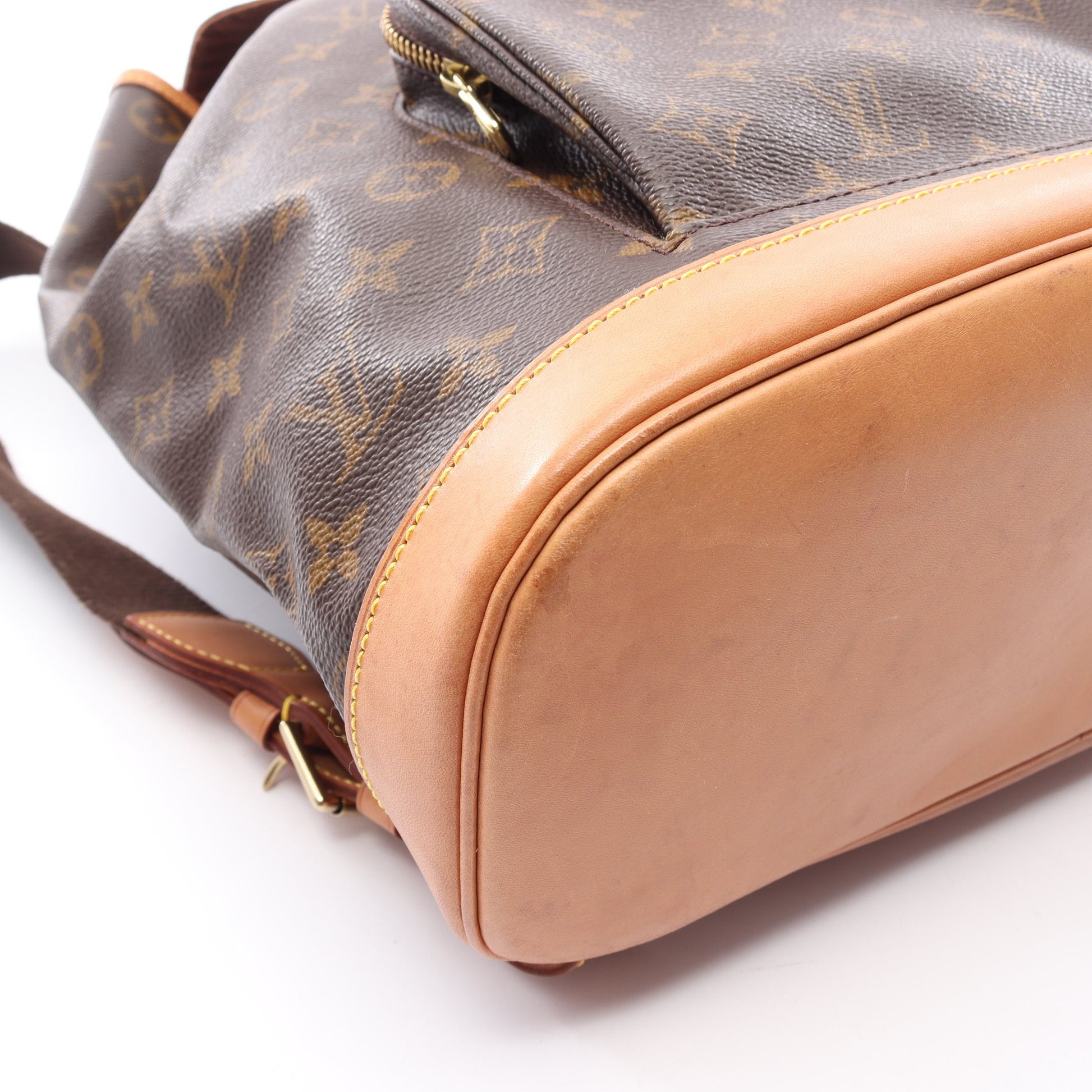 モンスリGM モノグラム バックパック リュックサック PVC レザー ブラウン ルイヴィトン バッグ LOUIS VUITTON