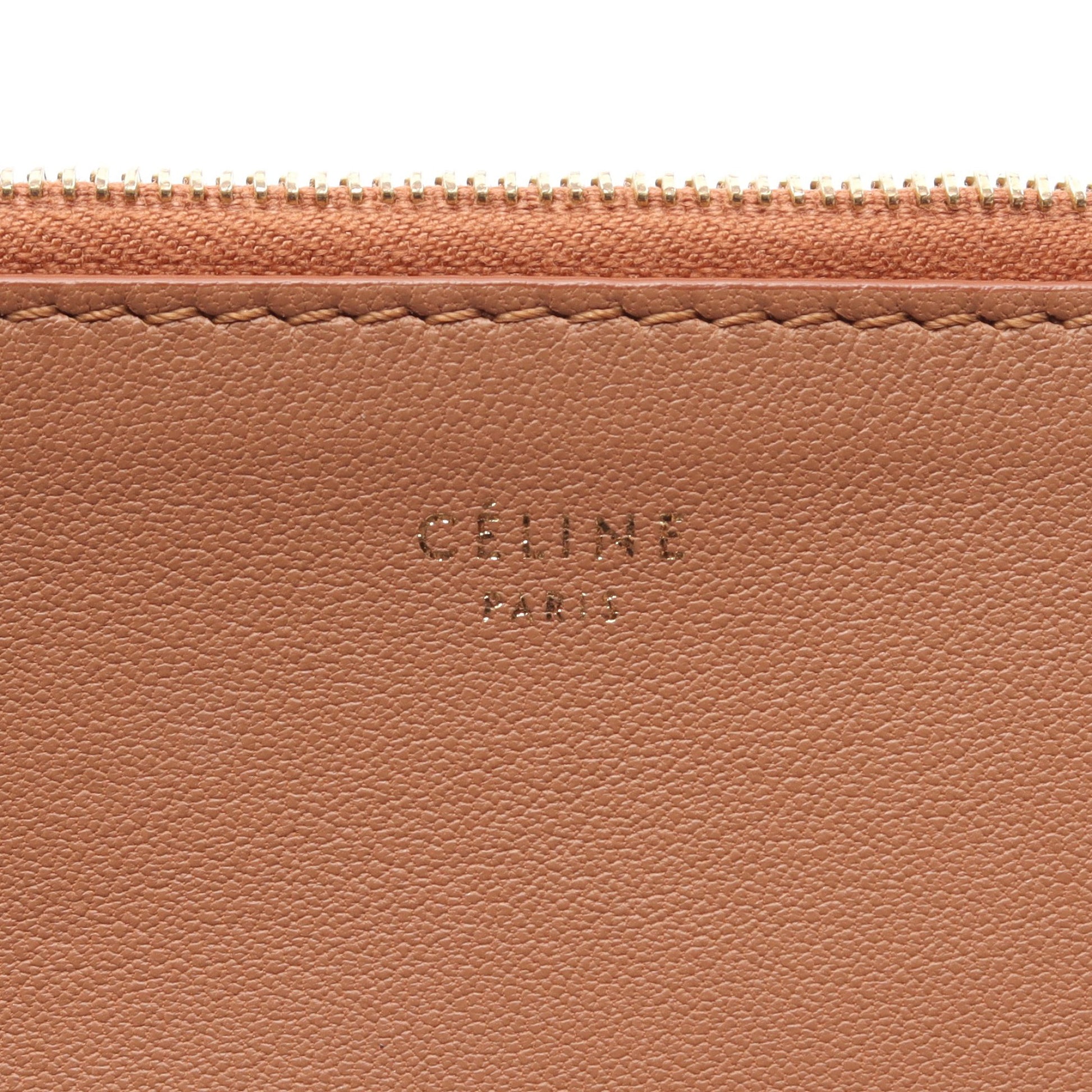 ソロ バイカラー クラッチバッグ レザー ブラック ライトブラウン セリーヌ バッグ CELINE