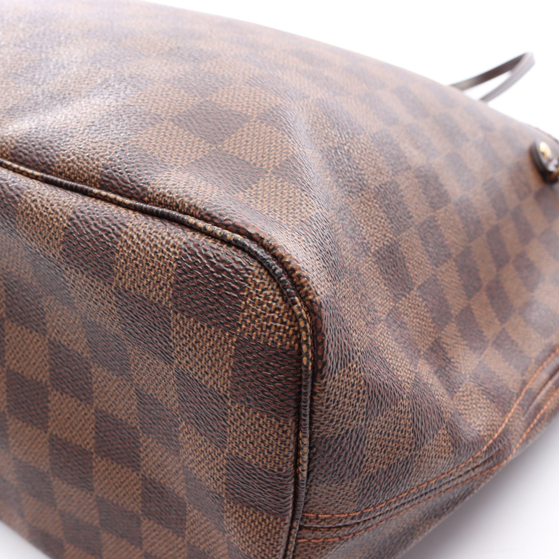 ネヴァーフルMM ダミエエベヌ ショルダーバッグ トートバッグ PVC レザー ブラウン ルイヴィトン バッグ LOUIS VUITTON