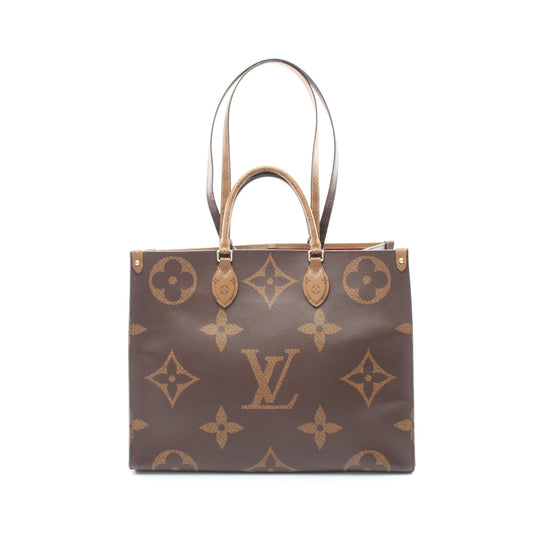 オンザゴーGM モノグラムジャイアント リバース 2WAY ショルダーバッグ トートバッグ PVC ブラウン ベージュ ルイヴィトン
