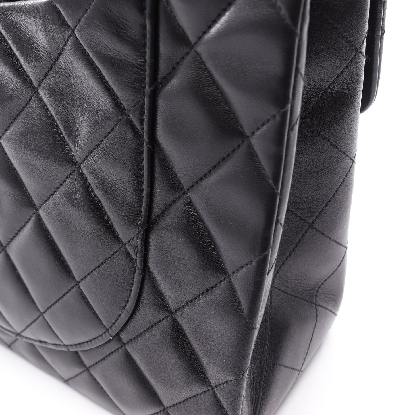 デカマトラッセ34 Wチェーンショルダーバッグ ラムスキン ブラック ゴールド金具 シャネル バッグ CHANEL