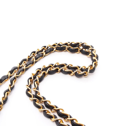 デカマトラッセ34 Wチェーンショルダーバッグ ラムスキン ブラック ゴールド金具 シャネル バッグ CHANEL