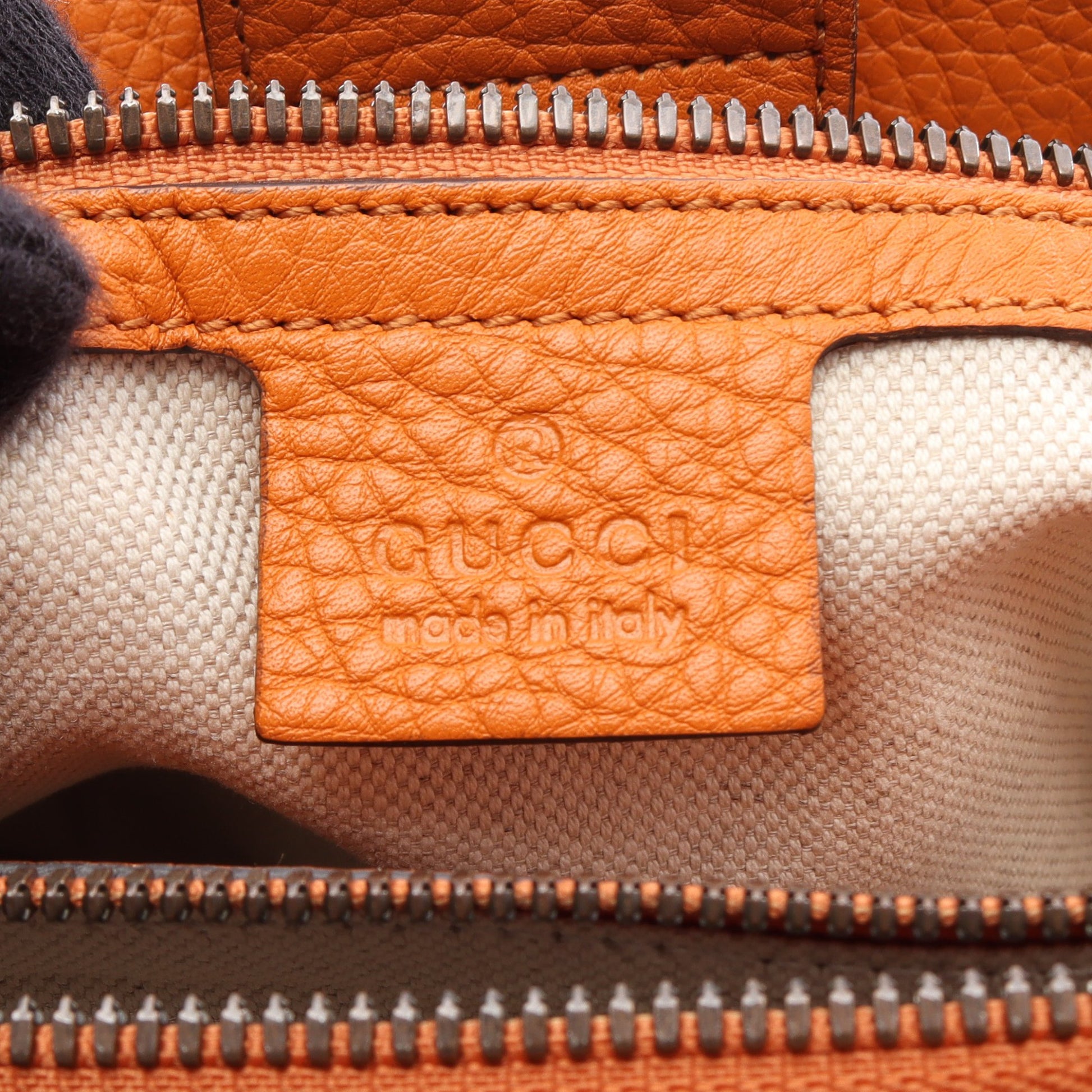 バンブー ショッパー ミディアム 2WAY ハンドバッグ トートバッグ レザー オレンジ グッチ バッグ GUCCI