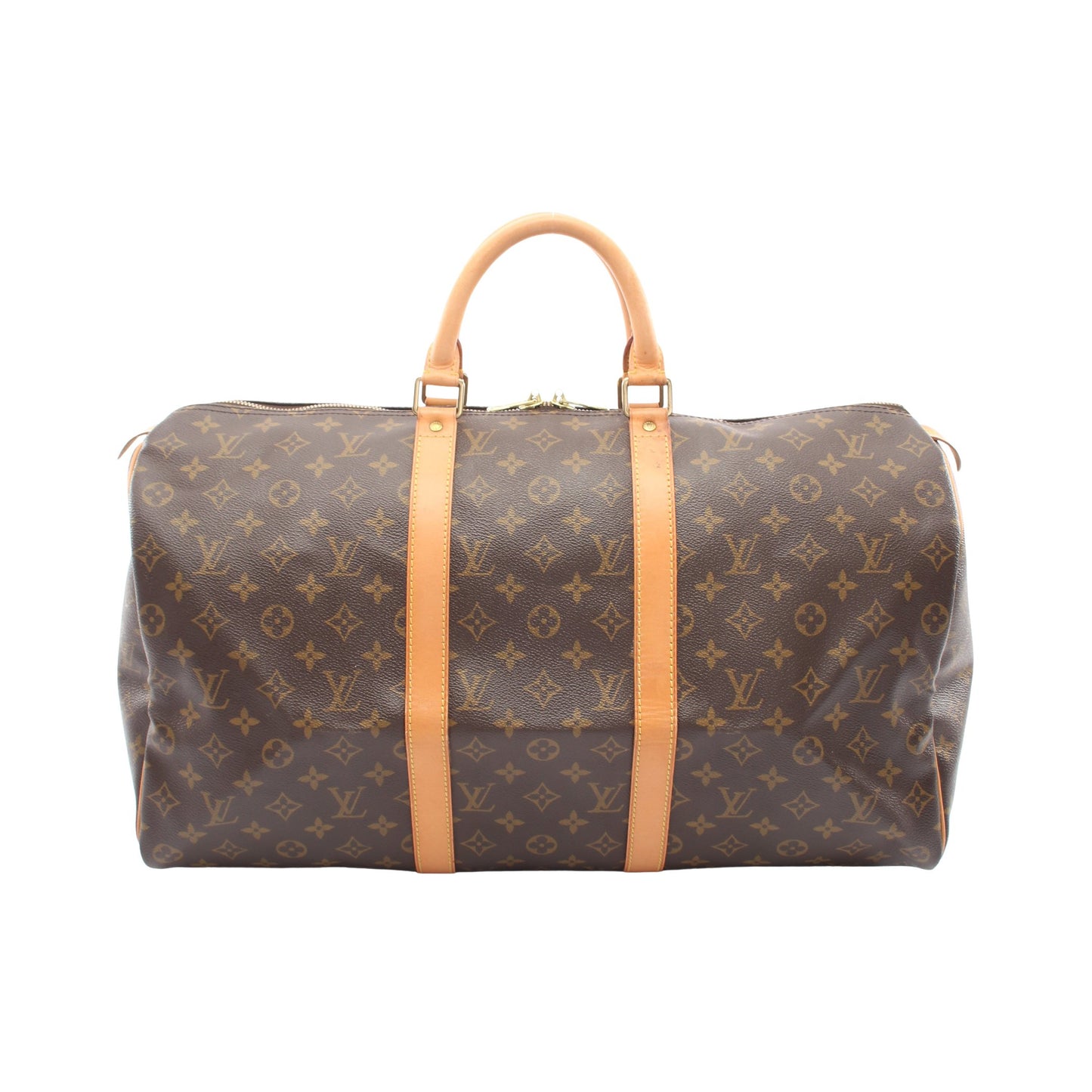 キーポル50 モノグラム ボストンバッグ PVC レザー ブラウン ルイヴィトン バッグ LOUIS VUITTON