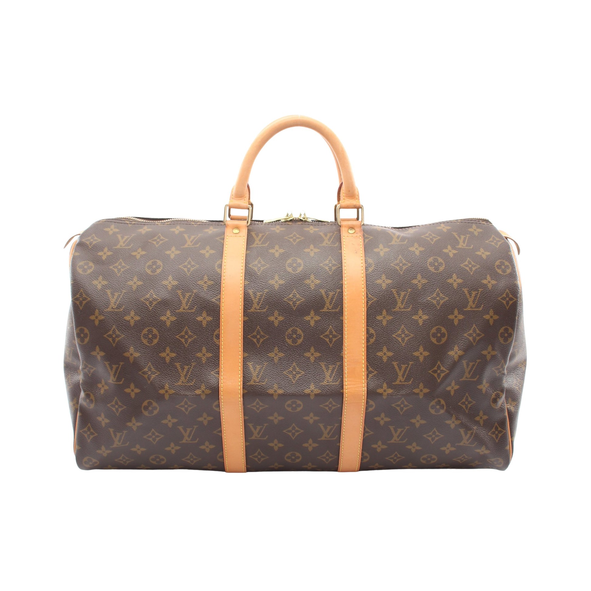 キーポル50 モノグラム ボストンバッグ PVC レザー ブラウン ルイヴィトン バッグ LOUIS VUITTON