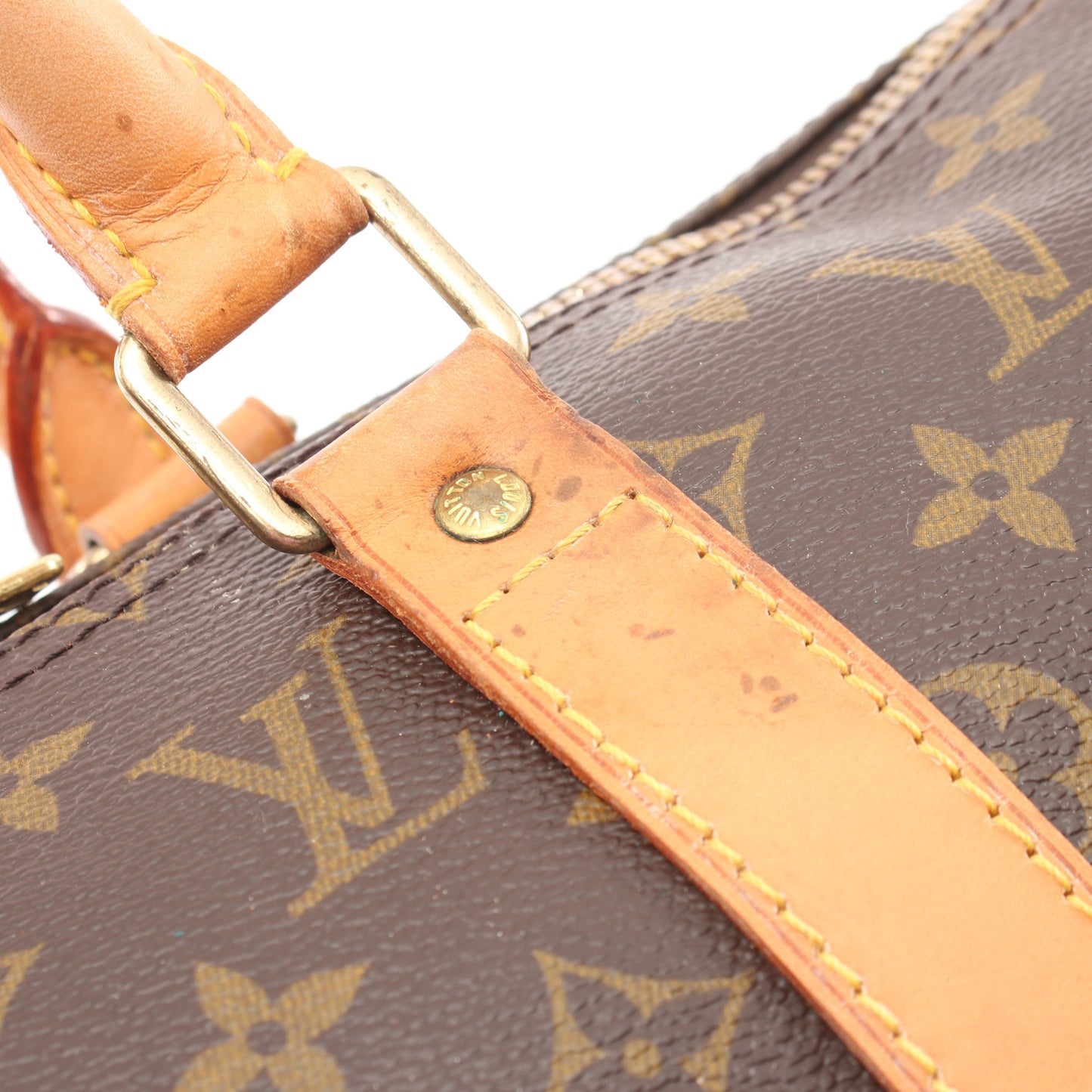 キーポル50 モノグラム ボストンバッグ PVC レザー ブラウン ルイヴィトン バッグ LOUIS VUITTON