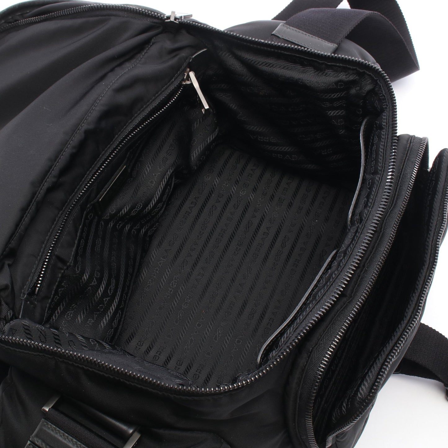 カメラバッグ ショルダーバッグ ナイロン レザー ブラック プラダ バッグ PRADA