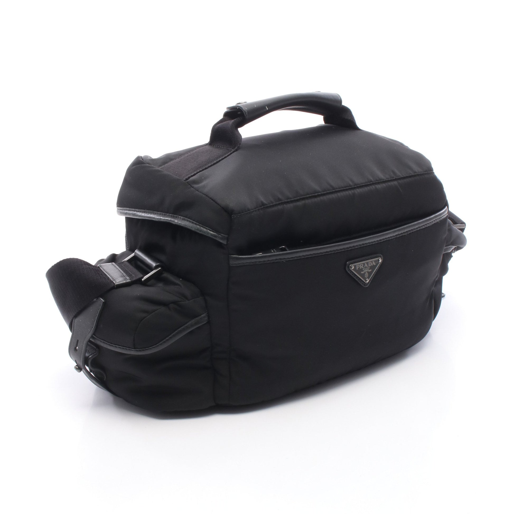 カメラバッグ ショルダーバッグ ナイロン レザー ブラック プラダ バッグ PRADA