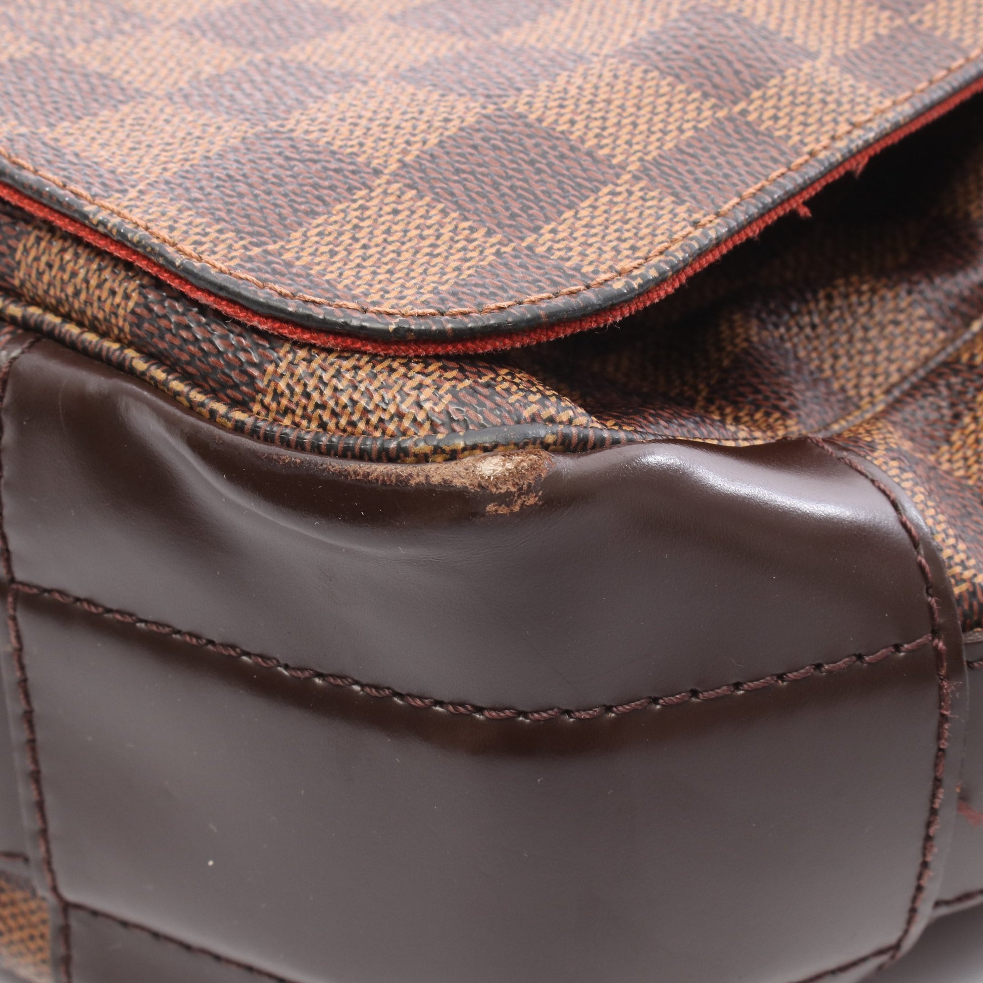 バスティーユ ダミエエベヌ ショルダーバッグ PVC レザー ブラウン ルイヴィトン バッグ LOUIS VUITTON