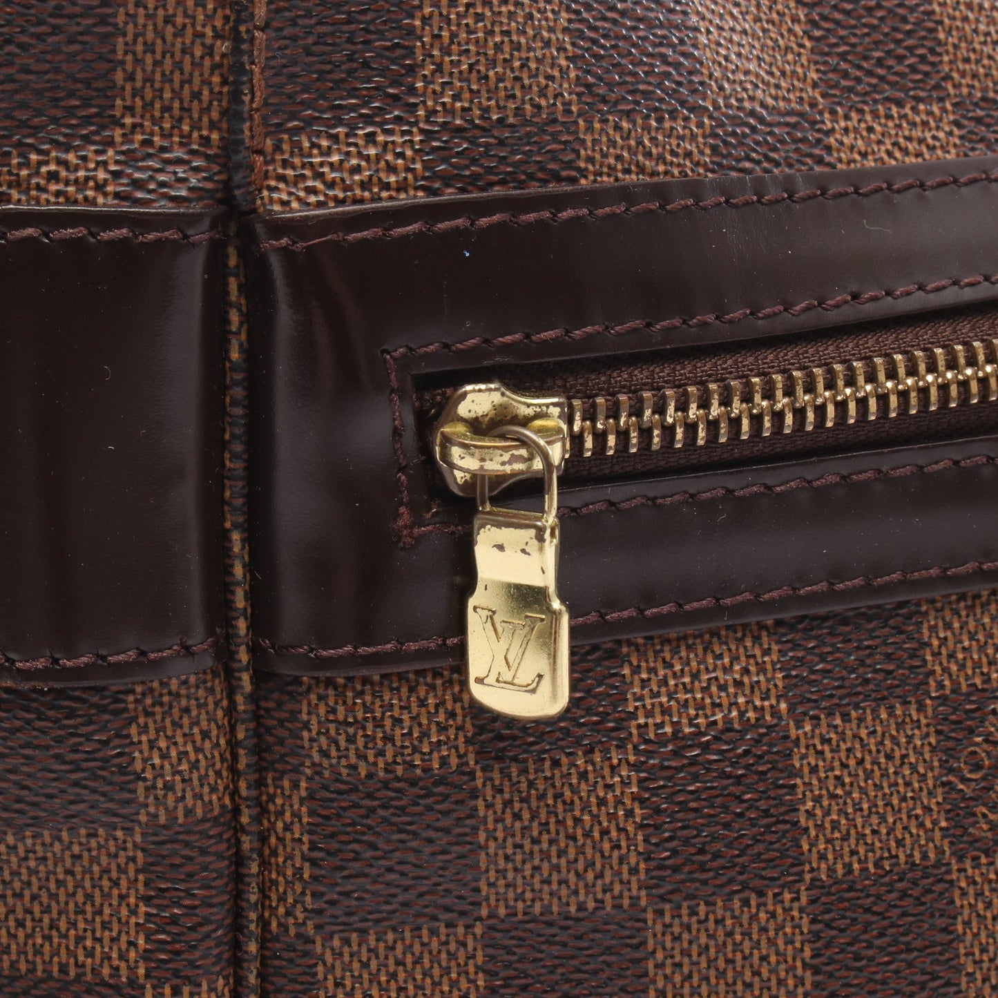 バスティーユ ダミエエベヌ ショルダーバッグ PVC レザー ブラウン ルイヴィトン バッグ LOUIS VUITTON