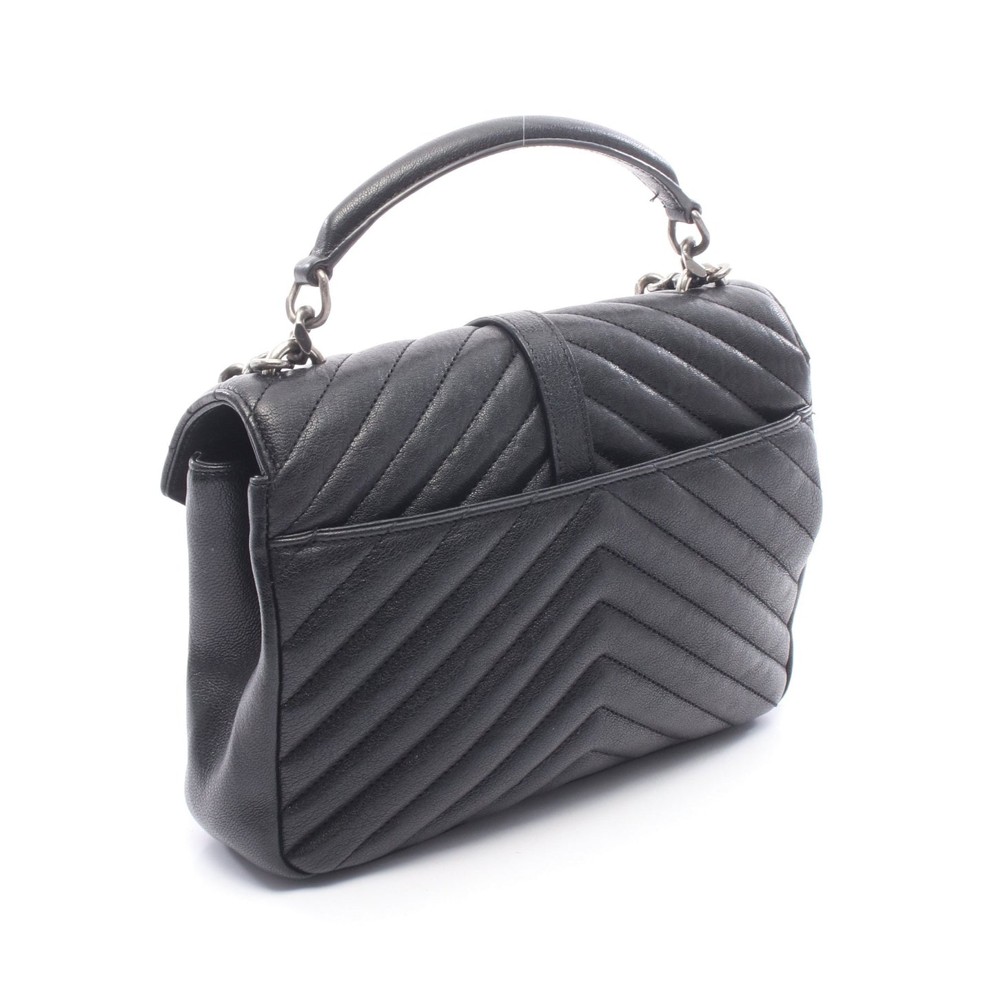 カレッジ ミディアム 2WAY ハンドバッグ レザー ブラック サンローランパリ バッグ SAINT LAURENT PARIS