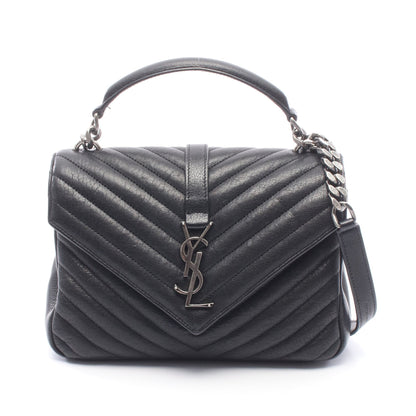 カレッジ ミディアム 2WAY ハンドバッグ レザー ブラック サンローランパリ バッグ SAINT LAURENT PARIS