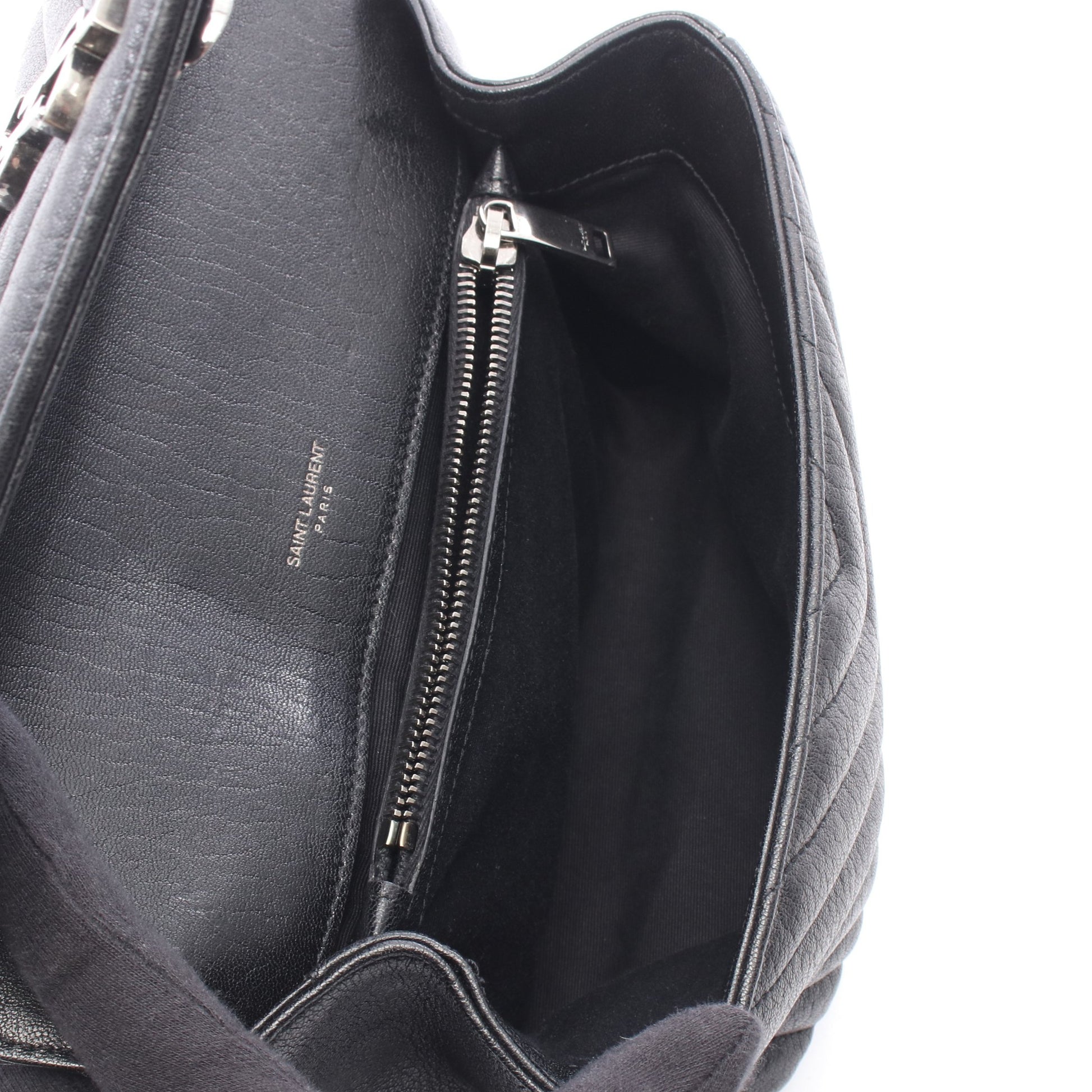 カレッジ ミディアム 2WAY ハンドバッグ レザー ブラック サンローランパリ バッグ SAINT LAURENT PARIS