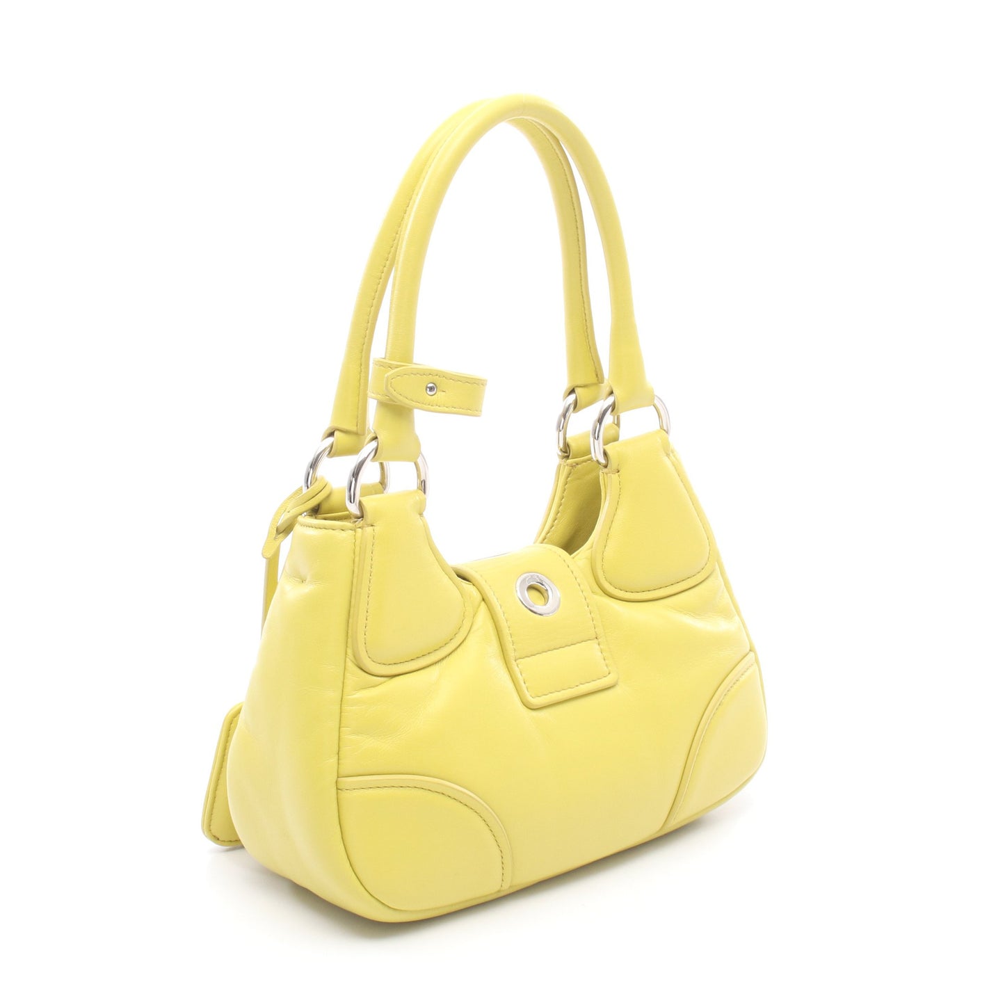 MOON 2WAY ハンドバッグ レザー イエロー プラダ バッグ PRADA