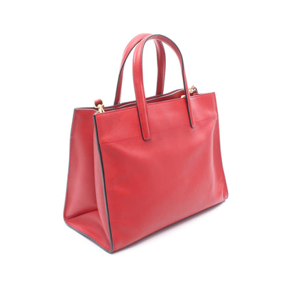 SAFFIANO SOFT 2WAY ハンドバッグ サフィアーノレザー レッド プラダ バッグ PRADA