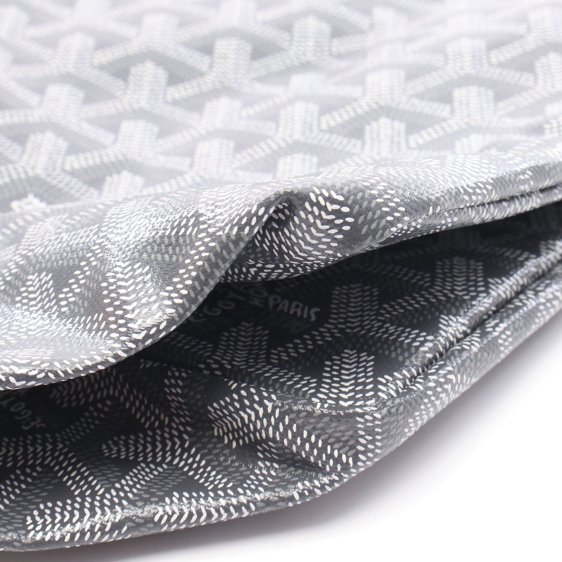 サンルイGM ハンドバッグ トートバッグ コーティングキャンバス レザー グレー ホワイト ゴヤール バッグ GOYARD