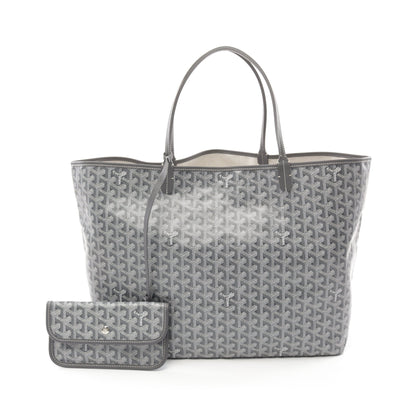 サンルイGM ハンドバッグ トートバッグ コーティングキャンバス レザー グレー ホワイト ゴヤール バッグ GOYARD