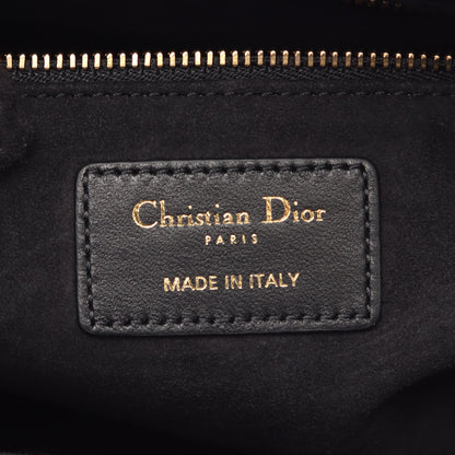 LADY DIOR レディディオール ミディアム カナージュ 2WAY ハンドバッグ レザー ブラック クリスチャンディオール バッグ Christian Dior