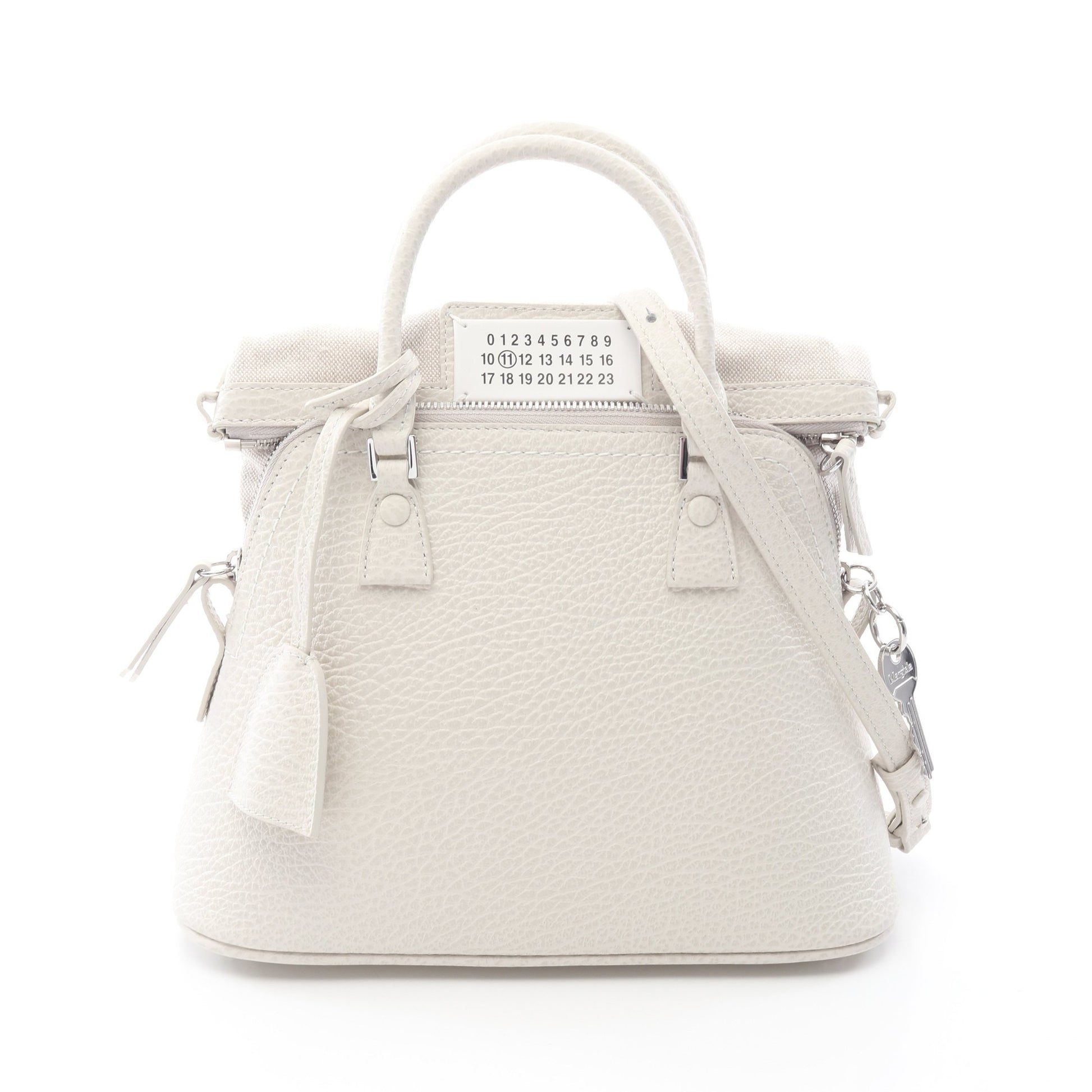 5AC ミニバッグ 2WAY ハンドバッグ レザー オフホワイト メゾンマルジェラ バッグ Maison Margiela