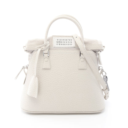 5AC ミニバッグ 2WAY ハンドバッグ レザー オフホワイト メゾンマルジェラ バッグ Maison Margiela