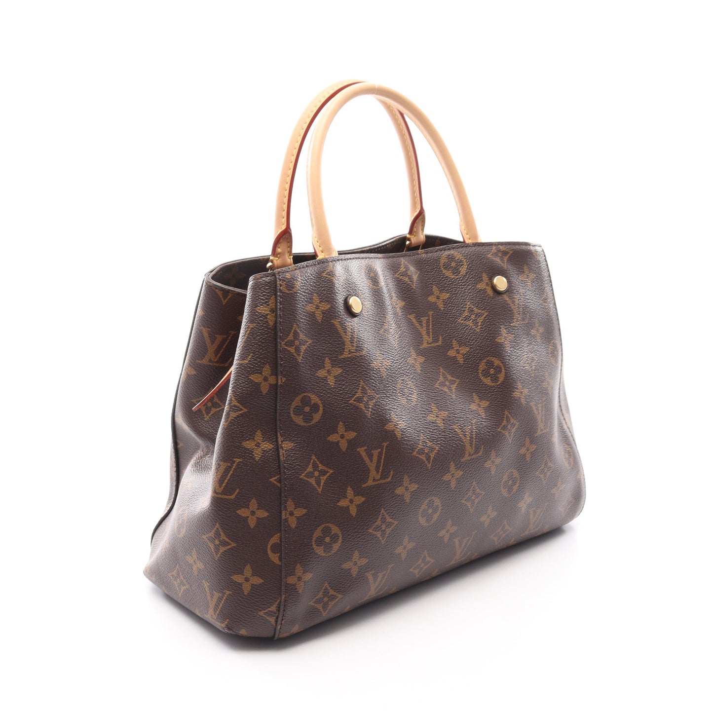 モンテーニュMM モノグラム 2WAY ハンドバッグ PVC レザー ブラウン ルイヴィトン バッグ LOUIS VUITTON