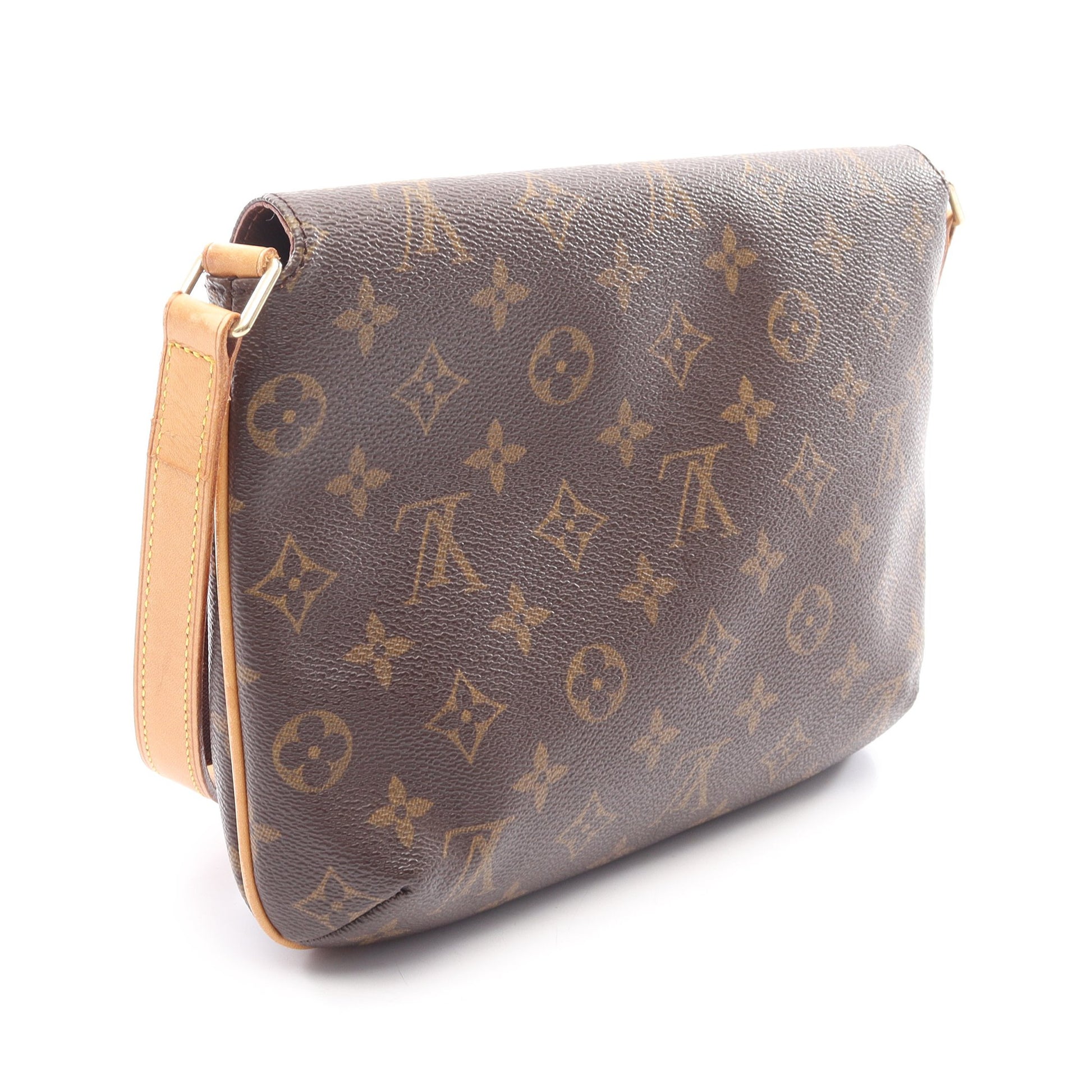 ミュゼットタンゴ ショートストラップ モノグラム ショルダーバッグ PVC レザー ブラウン ルイヴィトン バッグ LOUIS VUITTON
