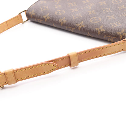 ミュゼットタンゴ ショートストラップ モノグラム ショルダーバッグ PVC レザー ブラウン ルイヴィトン バッグ LOUIS VUITTON