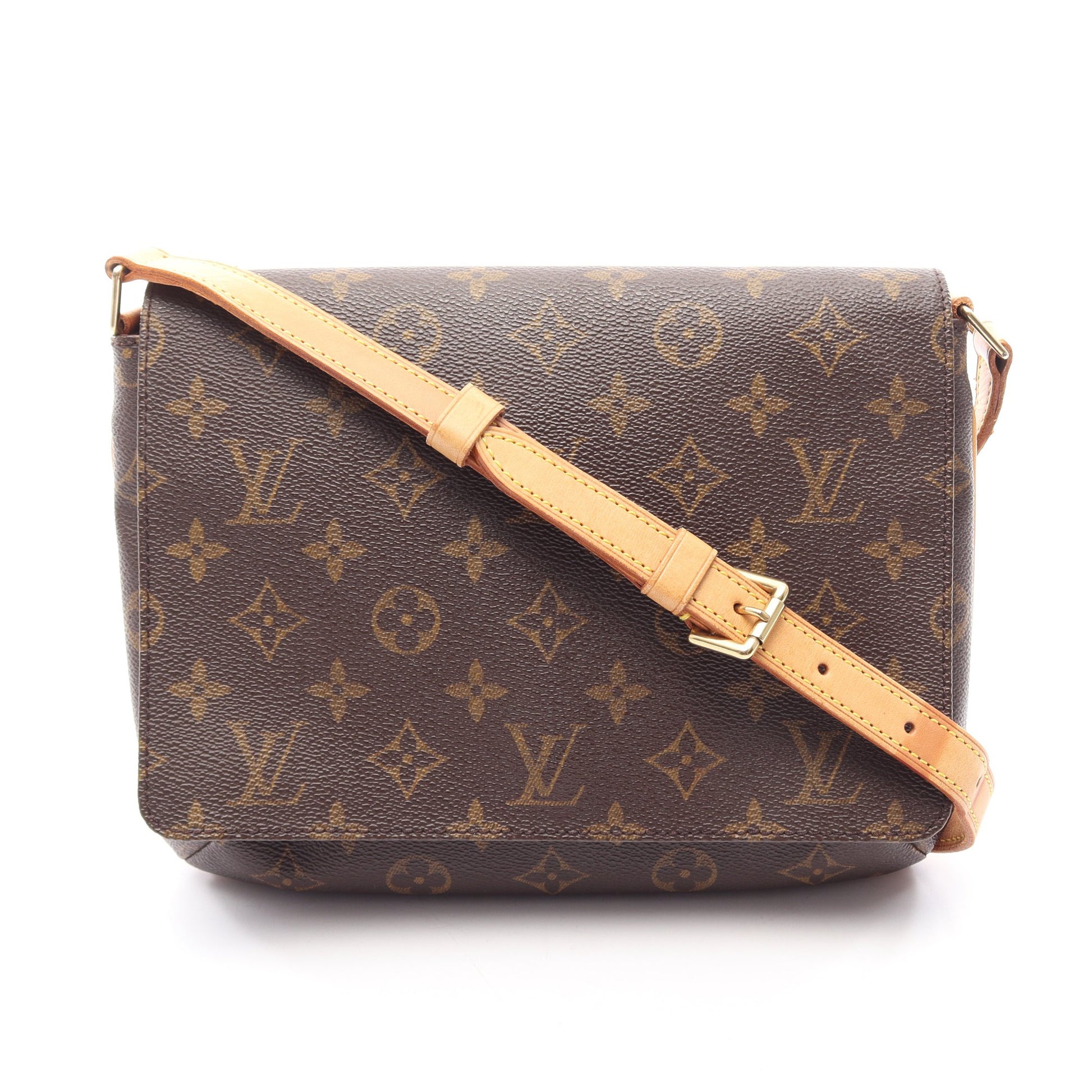 ミュゼットタンゴ ショートストラップ モノグラム ショルダーバッグ PVC レザー ブラウン ルイヴィトン バッグ LOUIS VUITTON