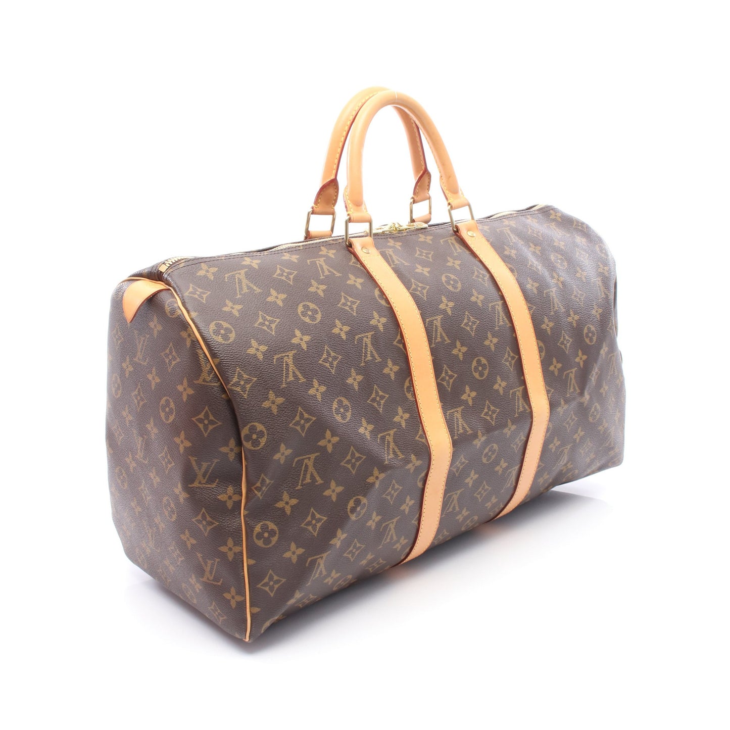キーポル50 モノグラム ボストンバッグ PVC レザー ブラウン ルイヴィトン バッグ LOUIS VUITTON