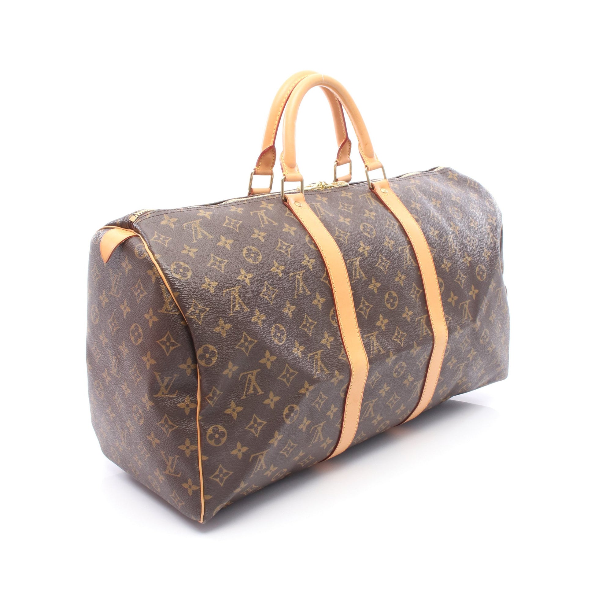 キーポル50 モノグラム ボストンバッグ PVC レザー ブラウン ルイヴィトン バッグ LOUIS VUITTON