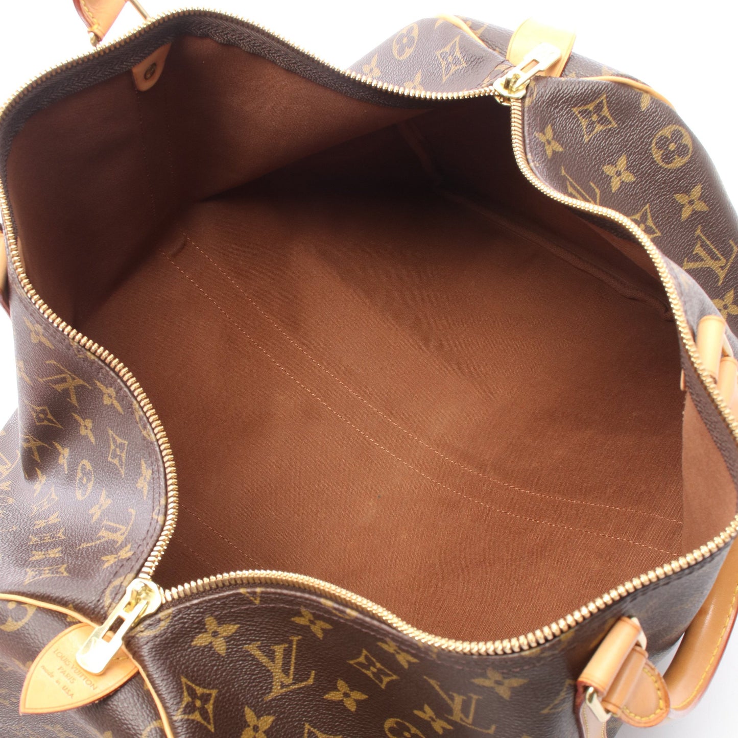 キーポル50 モノグラム ボストンバッグ PVC レザー ブラウン ルイヴィトン バッグ LOUIS VUITTON