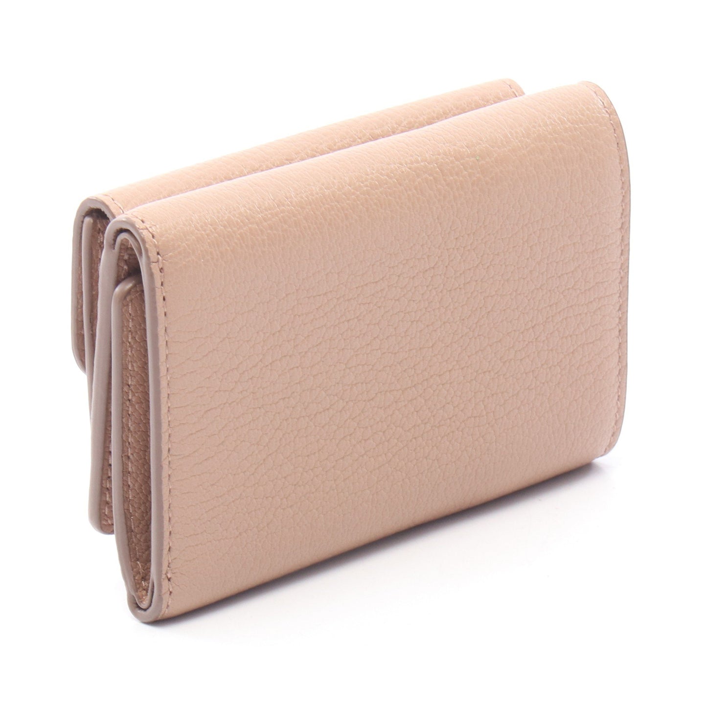 マドラス 三つ折り財布 レザー ピンクベージュ ミュウミュウ 財布・小物 miu miu