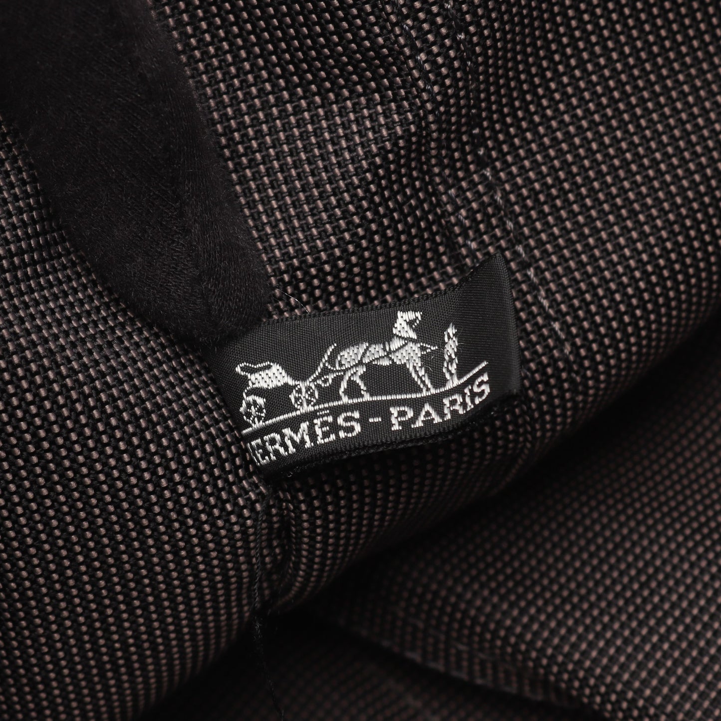 エールラインMM ハンドバッグ トートバッグ ナイロンキャンバス ダークグレー シルバー金具 エルメス バッグ HERMES