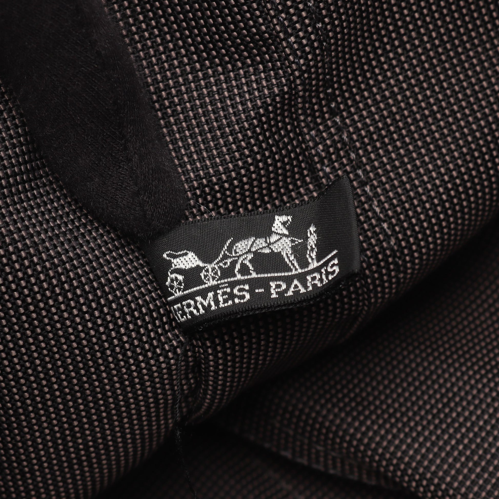 エールラインMM ハンドバッグ トートバッグ ナイロンキャンバス ダークグレー シルバー金具 エルメス バッグ HERMES