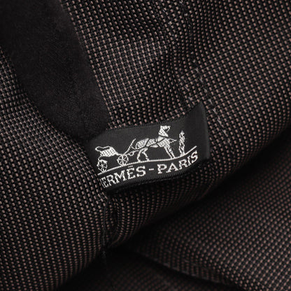エールラインMM ハンドバッグ トートバッグ ナイロンキャンバス ダークグレー シルバー金具 エルメス バッグ HERMES