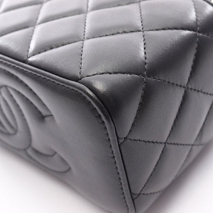 マトラッセ バニティバッグ 2WAY チェーンショルダーバッグ ラムスキン ブラック ゴールド金具 シャネル バッグ CHANEL
