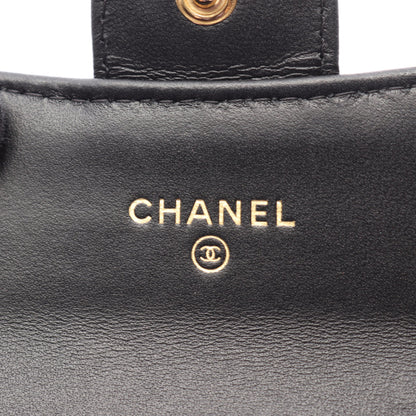 マトラッセ カードケース ラムスキン ブラック ゴールド金具 シャネル 財布・小物 CHANEL