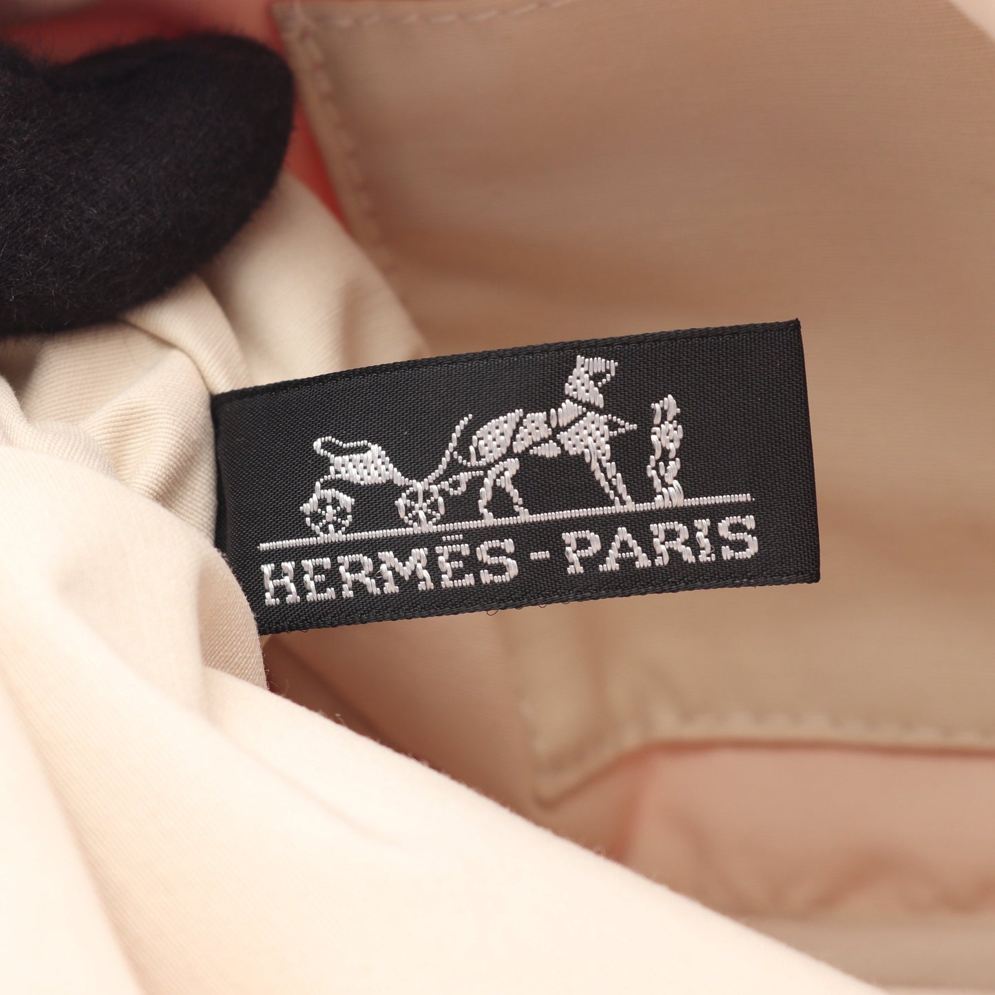 ボリードポーチMM ポーチ キャンバス レザー オレンジ ライトブラウン シルバー金具 エルメス 財布・小物 HERMES