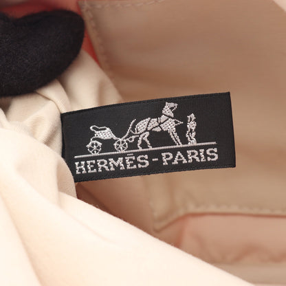 ボリードポーチMM ポーチ キャンバス レザー オレンジ ライトブラウン シルバー金具 エルメス 財布・小物 HERMES