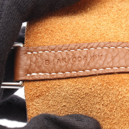 ピコタンロックPM ゴールド ハンドバッグ トリヨンクレマンス ブラウン シルバー金具 B刻印 エルメス バッグ HERMES