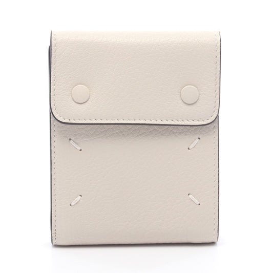 カードケース 札入れ レザー アイボリー メゾンマルジェラ